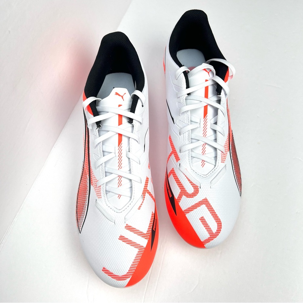 PUMA ULTRA 5 PLAY FG AG Cleats Soccer 10816901 Men’s Size 13 White Grow Red - Picture 2 of 9